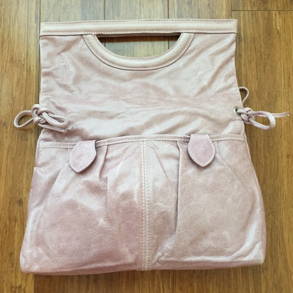 Maurizio Taiuti distressed blush leather purse